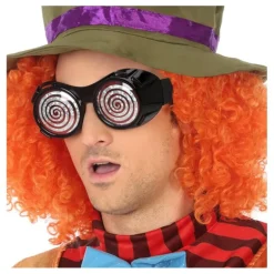 Gafas negras con Espirales Plateadas