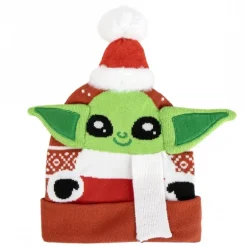 Gorro de Punto Christmas The Mandalorian 100% Acrílico Rojo