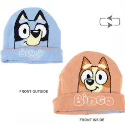 Gorro reversible Bluey y Bingo 100% acrílico