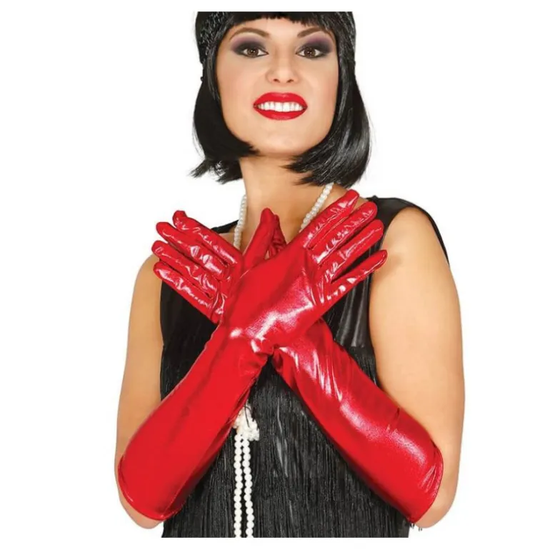 Guantes Largos color rojo 44 cm