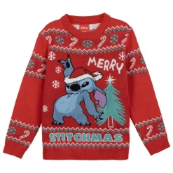 Jersey de Punto Navideño de Stitch para Niños