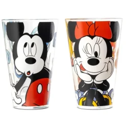 Juego de vasos de vidrio Mickey & Minnie Forever 310 ml