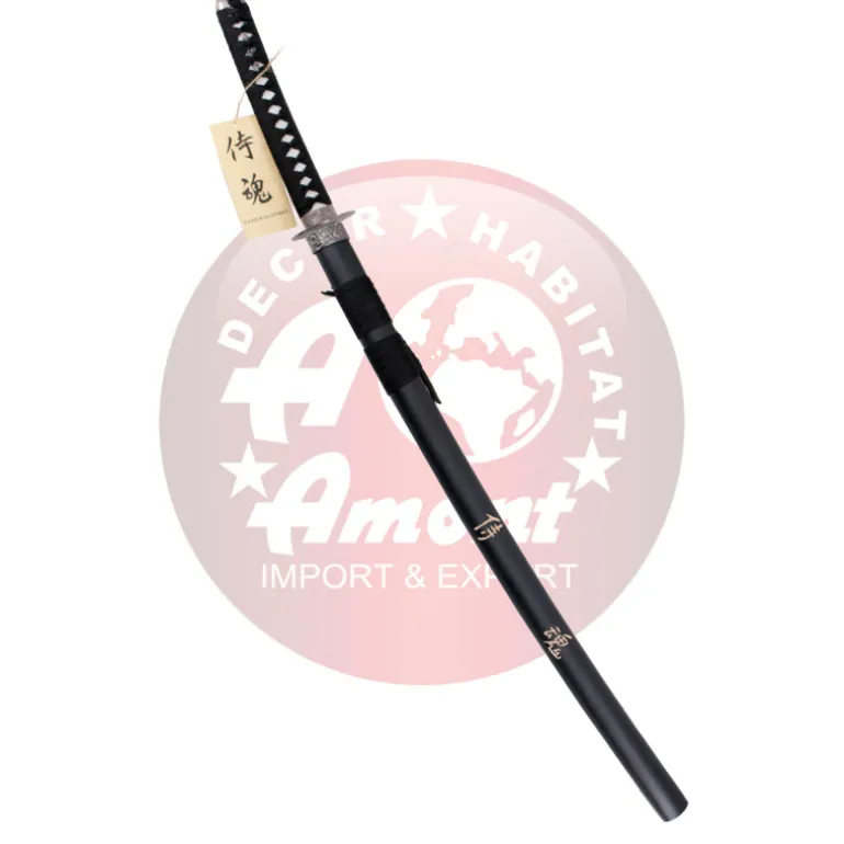 Katana Vaina Negra con Grabado "Espiritu" 102 cm
