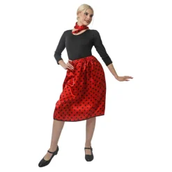 Kit de Años 50 de Rasete para Mujer: Pañuelo y Falda