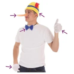 Kit de Muñeco de Madera: Gorro, Nariz, Pajarita y Guantes