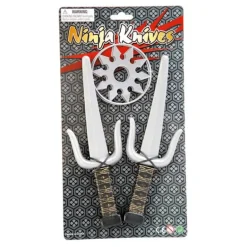 Kit Ninja: 2 cuchillos y 2 estrellas