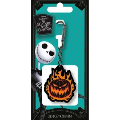 Llavero 3D Calabaza en Llamas