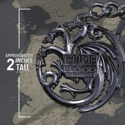 Llavero Targaryen de GOT en Gris Cromo