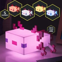 Lámpara Axolotl de Minecraft - Luz de Noche Decorativa