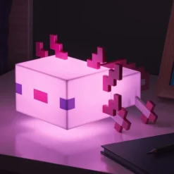 Lámpara Axolotl de Minecraft - Luz de Noche Decorativa