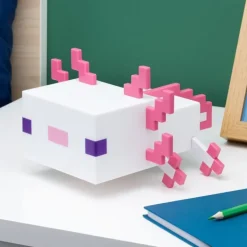 Lámpara Axolotl de Minecraft - Luz de Noche Decorativa