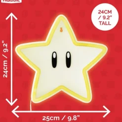 Lámpara de pared LED Super Mario Super Star Neon
