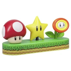 Lámpara Icons Seta, Estrella y Flor de Fuego de Super Mario