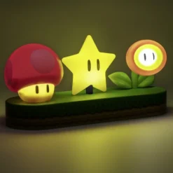 Lámpara Icons Seta, Estrella y Flor de Fuego de Super Mario