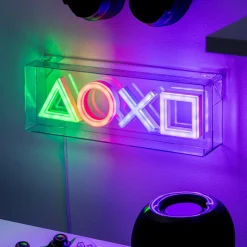 Lámpara LED Estilo Neón Símbolos PlayStation