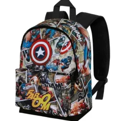 Marvel Capitán América Comic Mochila Pequeña HS FAN, Multicolor