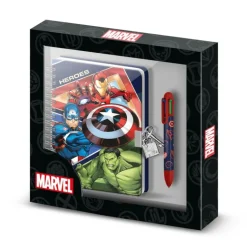 Marvel Los Vengadores Battle Pack Diario A5 + Bolígrafo 6 Colores