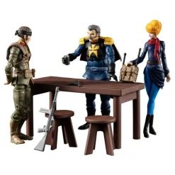 MegaHouse GMG Mobile Suit Gundam Figuras y Vehículo