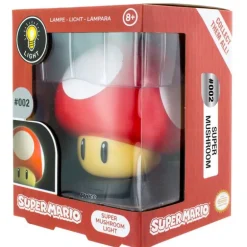 Mini Lámpara Super Mario Súper Champiñón Rojo 10 cm