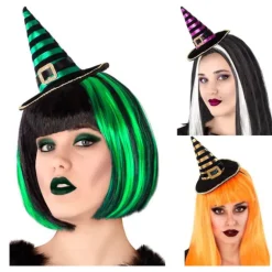 Mini Sombrero de Bruja a Rayas en varios colores
