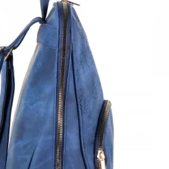 Mochila Casual de Polipiel Azul con Diseño de Stitch