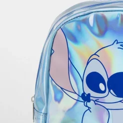 Mochila Casual Iridiscente de Stitch 100% PU Azul