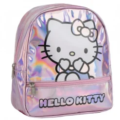 Mochila Casual Iridiscente Hello Kitty para Niñas 100% PU