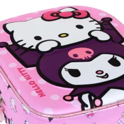 Mochila 3D Rosa Sanrio Hello Kitty Infantil con Relieve