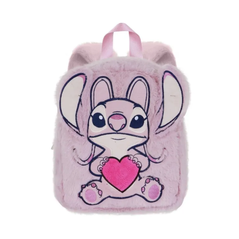 Mochila de Peluche Disney Lilo y Stitch Angel Rosa