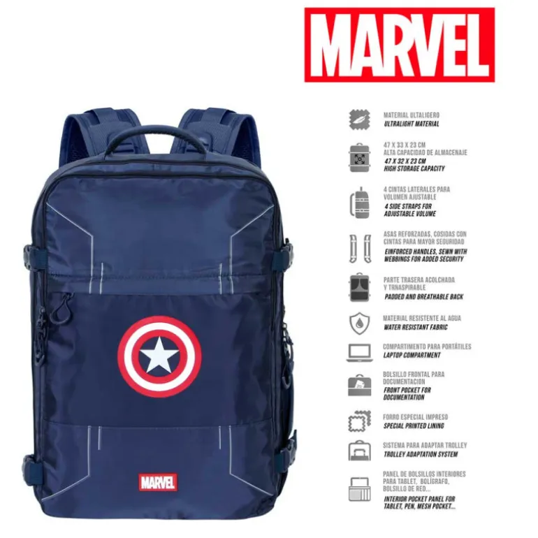 Mochila de Viaje Marvel Capitán América Gears