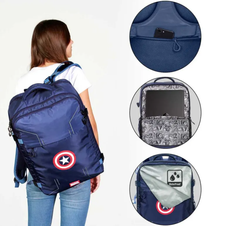 Mochila de Viaje Marvel Capitán América Gears