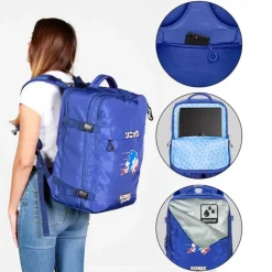 Mochila de Viaje Mercury Grande Azul Sonic The Hedgehog SEGA Action
