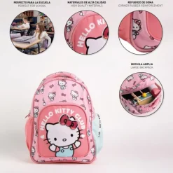 Mochila Escolar Mediana Hello Kitty 42 cm Rosa