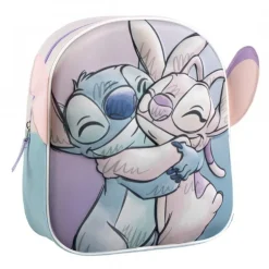 Mochila Infantil 3D con Aplicaciones de Stitch