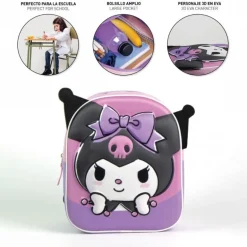 Mochila Infantil 3D Hello Kitty Kuromi 67% Polyester/33% EVA