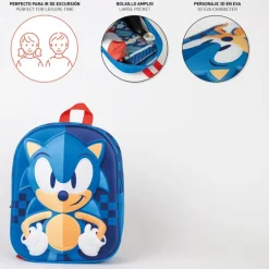 Mochila Infantil 3D Sonic