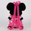 Mochila Infantil de Peluche Minnie 100% Poliéster Fucsia