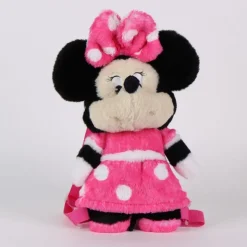 Mochila Infantil de Peluche Minnie 100% Poliéster Fucsia