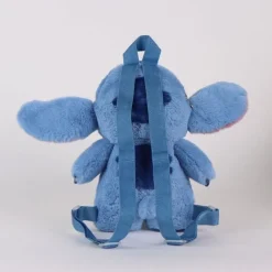 Mochila Infantil de Peluche Stitch 100% Poliéster - Azul