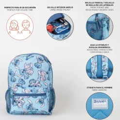 Mochila Infantil Tiempo Libre Estampado Stitch