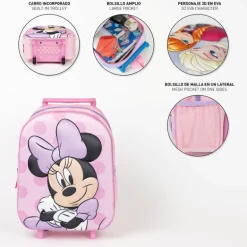 MOCHILA INFANTIL TROLLEY 3D MINNIE