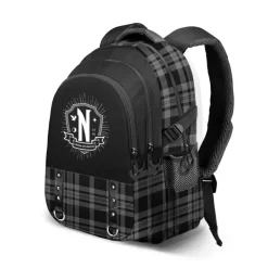 Mochila Miércoles escocesa gris