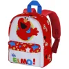 Mochila Preescolar Elmo Barrio Sésamo, Blanca y Roja