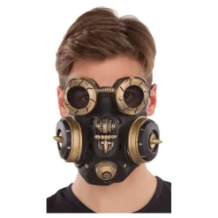 Máscara Antigás Negra Steampunk