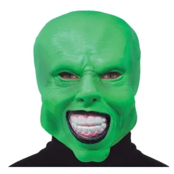 Máscara de Personaje Verde Alocado de Látex