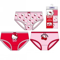 Pack Braguitas Hello Kitty 100% Algodón - 3 Piezas