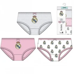 Pack Braguitas Real Madrid para Niñas 100% Algodón