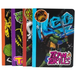 Pack de 4 cuadernos Tortugas Ninja A6