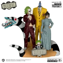 Pack de 4 Estatuas Beetlejuice Movie Maniacs