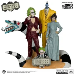 Pack de 4 Estatuas Beetlejuice Movie Maniacs